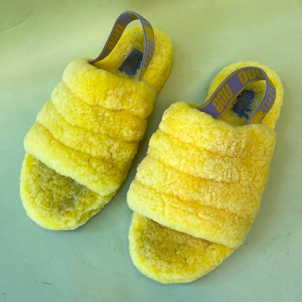 Yellow UGG shoes